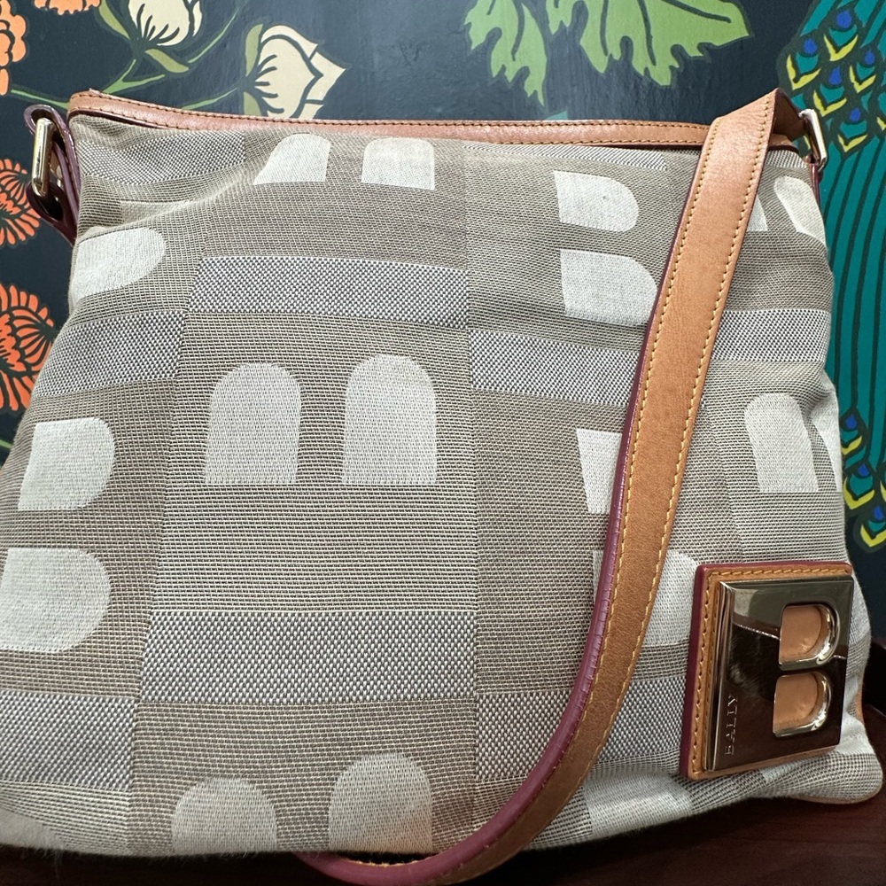 Bally Bhayla Vintage Monogram Canvas & Leather Crossbody Bag - Picture 6 of 15